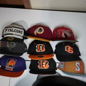 Mix Hat Lot 21 Hats New Era Snapback Cap NFL Baseball NBA Hat Adjustable READ